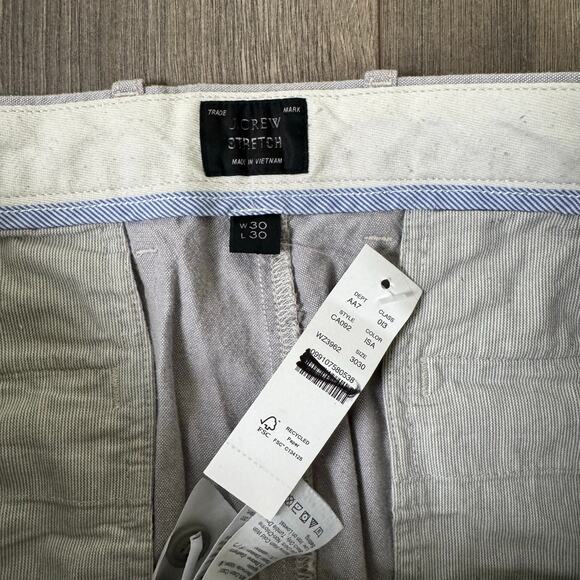 J Crew 484 Slim Fit Stretch Chambray Workwear Pants US Men's 30X30 New - Picture 4 of 8